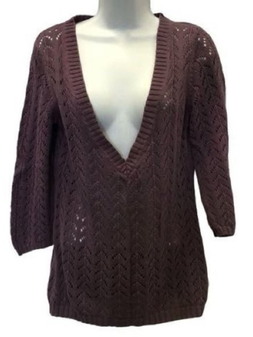 Women's Size Medium OLD NAVY Beautiful Eggplant Color Sweater